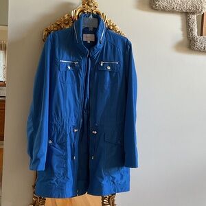 Laundry By Shelli Segal Women's Blue Trench Rain Coat